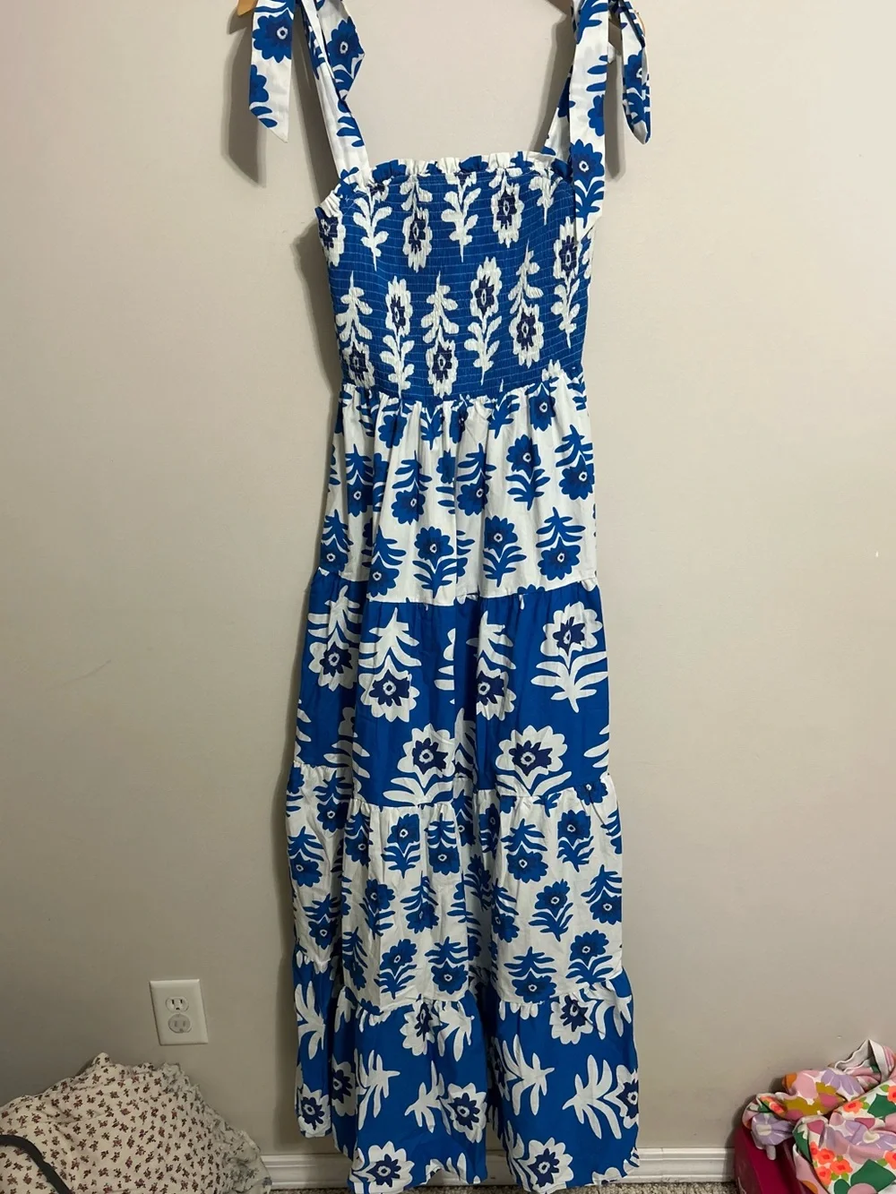 ⭐️NWT Flying Tomato Maxi Dress Blue White Flowers ⭐️Glamour In Motion Woven - Picture 4 of 6